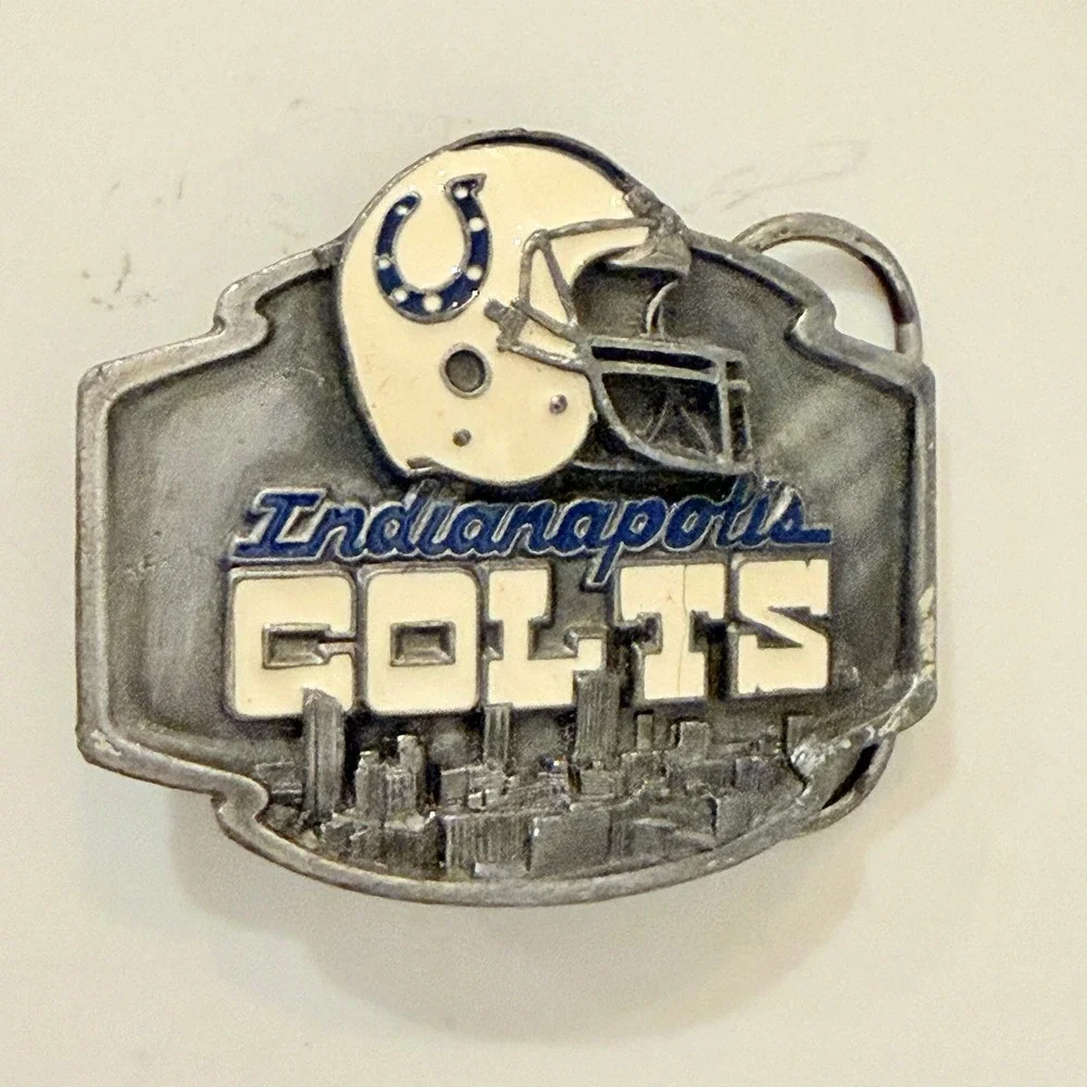 1989‎ Indianapolis Colts Belt Buckle NFL Football Silver Limited Edition # 9575